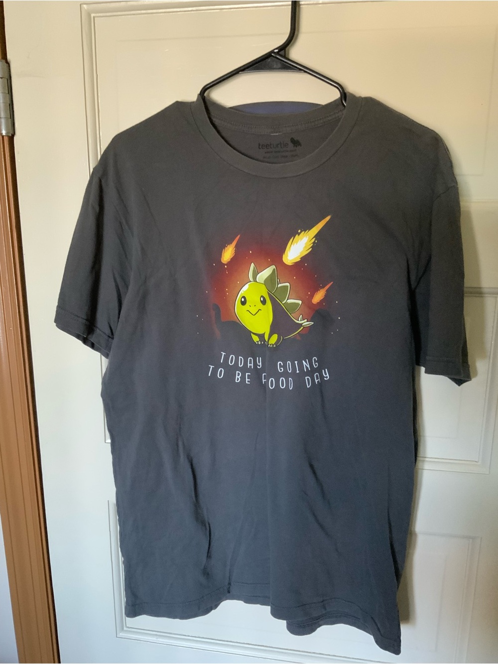 teeturtle Black Graphic Dragon Tee - Today Going To Be Food Day
